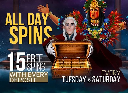 king billy casino all day spins bonus