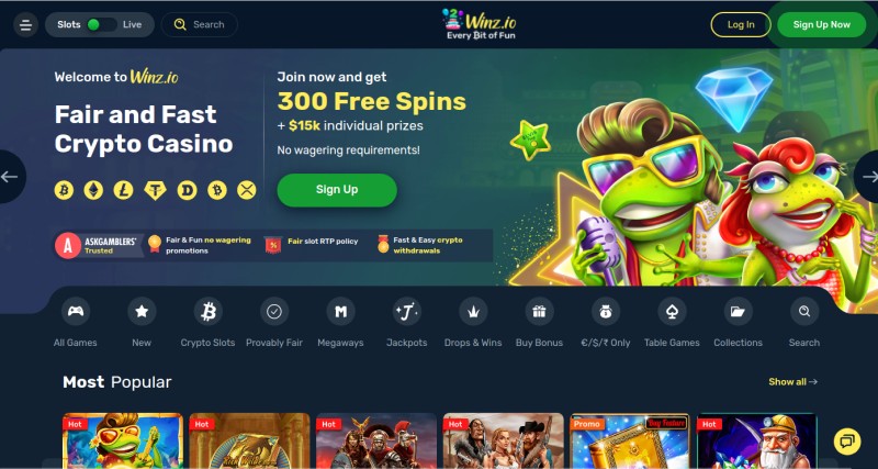 winz casino home page