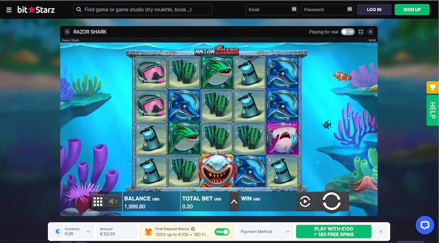 razor shark slot game