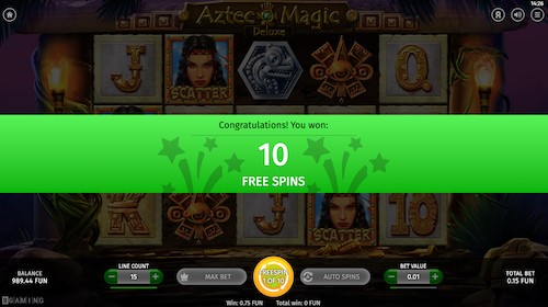 aztec magic deluxe slot free spins