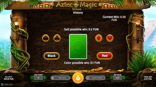 aztec magic deluxe slot gamble feature