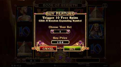 book of rebirth slot bonus buy