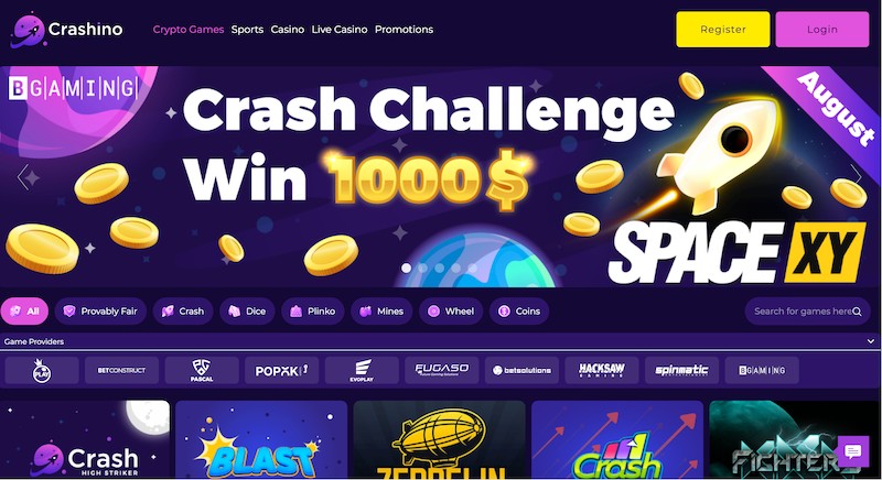 crashino casino crypto games