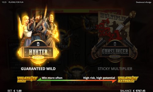 deadwood slot hunter spins