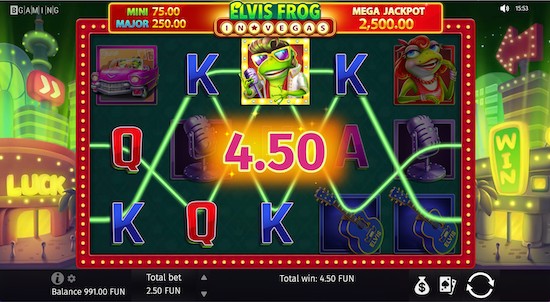 elvis frog in vegas slot