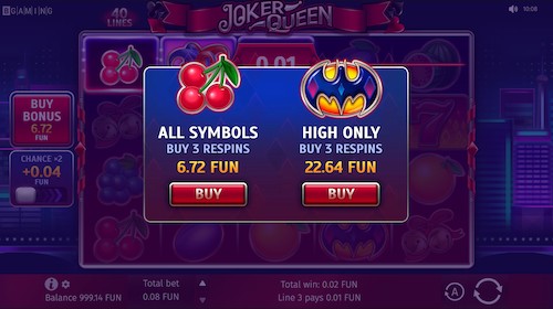joker queen slot buy bonus