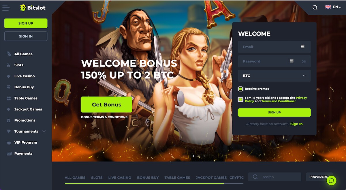 bitslot io casino welcome offer