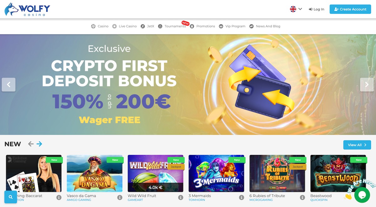 wolfy casino welcome offer mini review