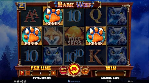 dark wolf slot bonus game