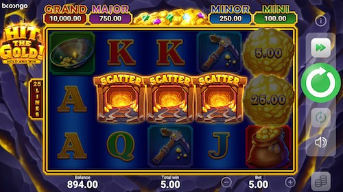 hit the gold hold and win slot free spins