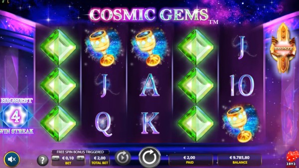 cosmic gems slot free spins