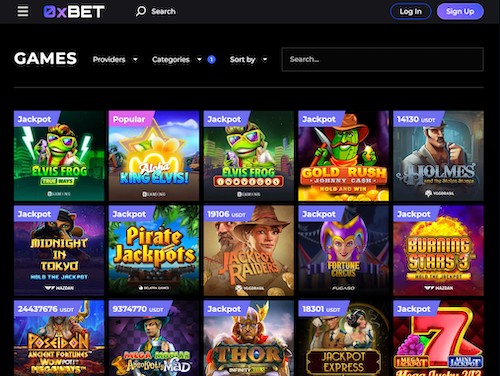 0xbet casino jackpot games