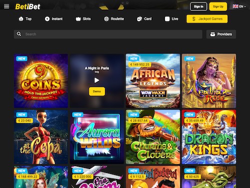 betibet casino jackpot games