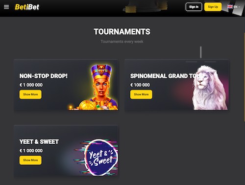 betibet casino tournaments