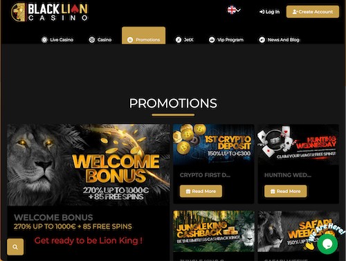 black lion casino promotions