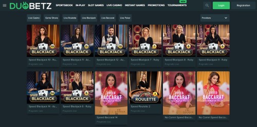 duobetz casino live games